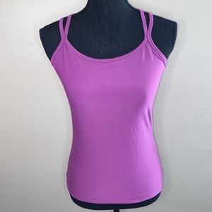 Marika tek Purple Built in Bra Athletic Workout Tank